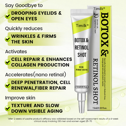 [🔥Last Day 70% OFF] Timilk® Botox & Retinol Shot – Smoother-Looking Skin for Deep Lines, Sagging Jowls & Puffy Eyes